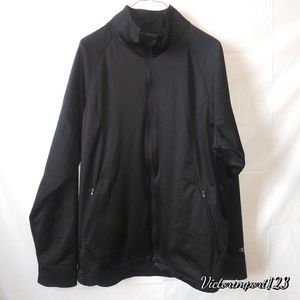 Champion men  athletic sweater black full zip Sz L